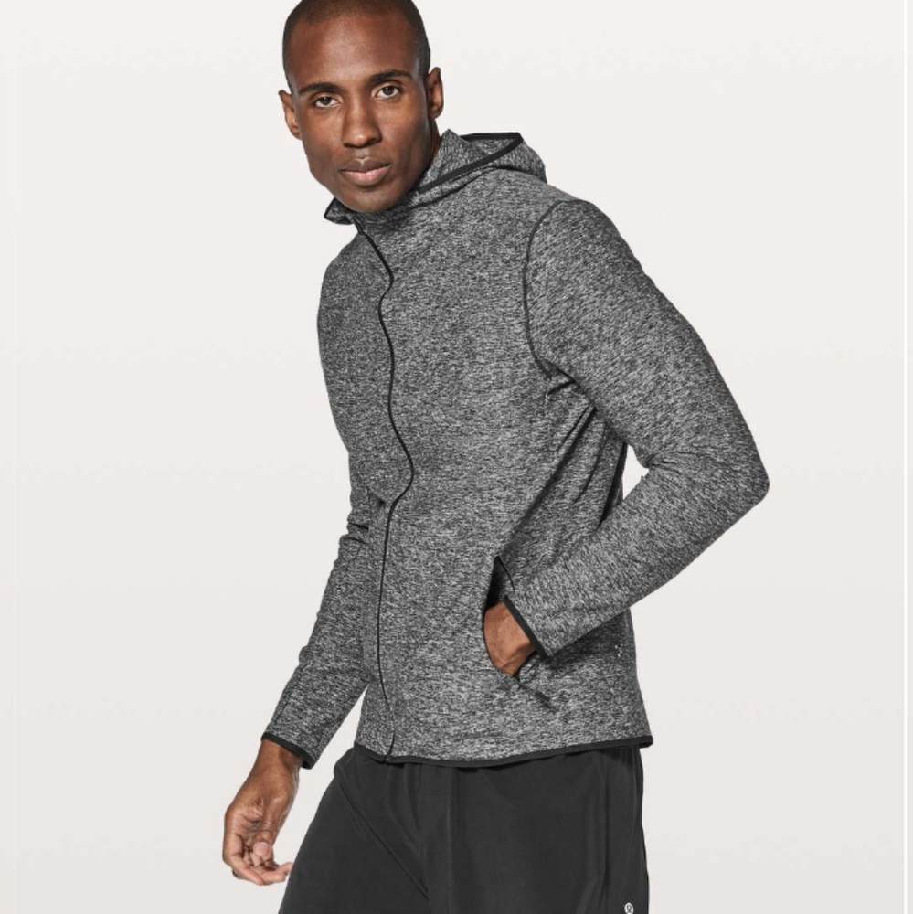 Lululemon Surge Warm Full Zip Heathered Black